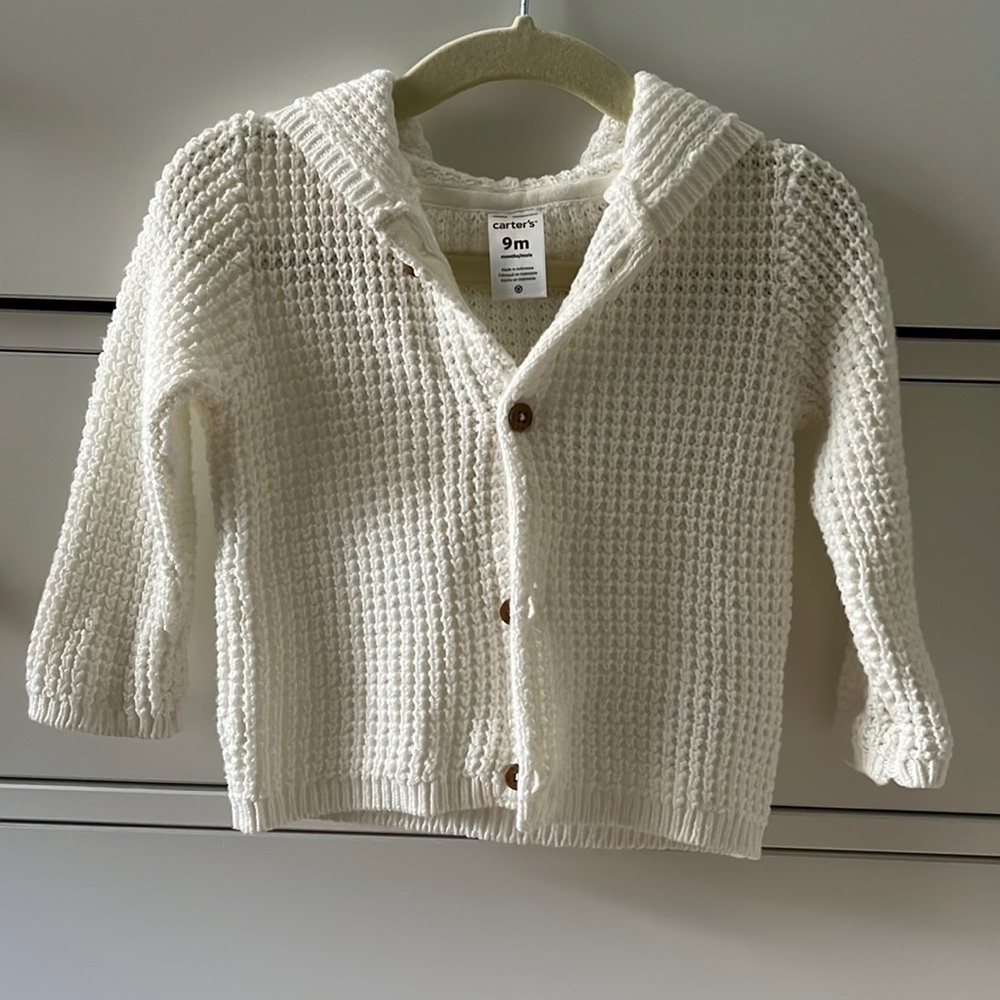 Carters white sweater 9 months